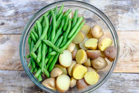 Roasted Potatoes And Green Beans, Italian Potato Salad, Roasted Garlic Potatoes, Vegetable Casseroles, Beans Potatoes, Baby Potato, Italian Potatoes, Potatoes And Green Beans, Potatoes Roasted