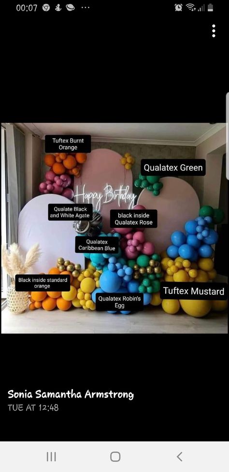 One Colour Balloon Garland, Colourful Balloon Garland, Double Stuff Balloon Color Combinations, Ballon Color Combinations, Tuftex Balloon Colors, Double Stuff Balloon Colors, Balloon Organization Ideas, Balloon Color Combos, Balloon Color Combinations