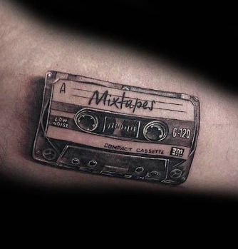 Cassette Tape Tattoo, Best Wrist Tattoos, Cassette Tattoo, Tape Tattoo, Alas Tattoo, Sleeve Tattoos For Men, Cool Wrist Tattoos, Music Tattoo Designs, Wrist Tattoos For Guys