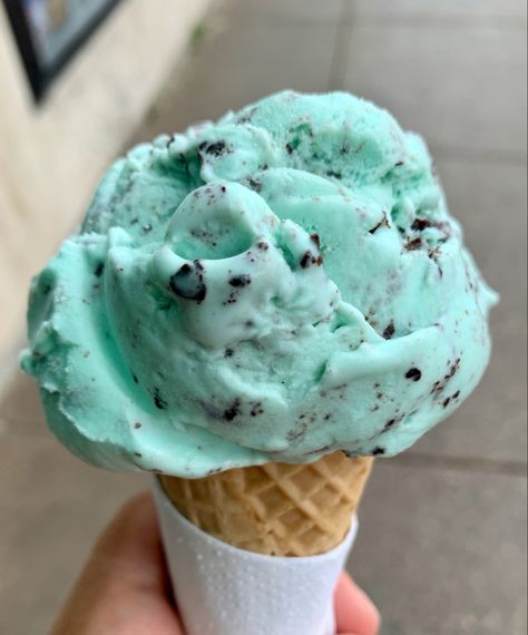 Mint Chocolate Aesthetic, Mint Chocolate Ice Cream, Mint Choco, Mint Chocolate Chip Ice Cream, Frozen Snack, Yummy Alcoholic Drinks, Mint Ice Cream, Yummy Ice Cream, Chocolate Chip Ice Cream