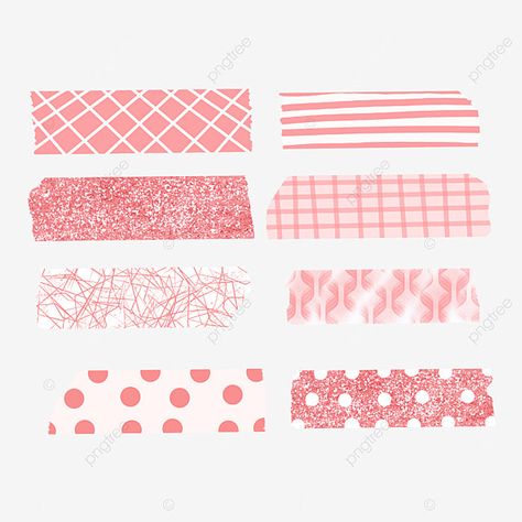 Pink Washi Tape Png, Bestie Scrapbook, Digital Bujo, Widgets Iphone, Tape Png, Notes Stickers, Glitter Tape, Bond Paper Design, Homemade Stickers