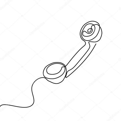 Phone telephone reciever oneline drawing simplistic minimalistic minimalist simple Telephone Tattoo, Telephone Drawing, Simple Tattoos, Tattoos, Drawings