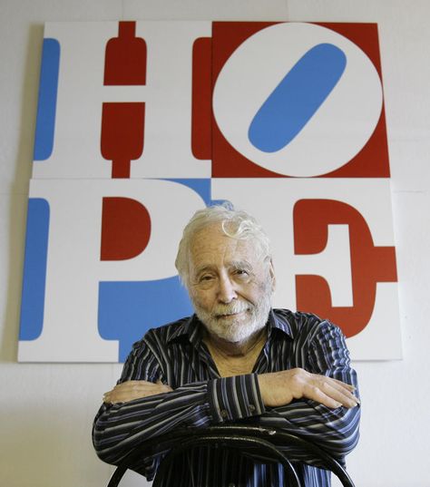 Artist Robert Indiana poses Thursday, Aug. 29, 2008 at his studio in Vinalhaven, Maine. Indiana, who in the 1960s created the pop icon LOVE, now has created a similar image with HOPE, with proceeds going to Barack Obama's presidential campaign. Robert Indiana Art, Robert Indiana Love, Indiana Love, James Rosenquist, Robert Indiana, Artist Portraits, Pop Art Artists, Claes Oldenburg, Robert Rauschenberg