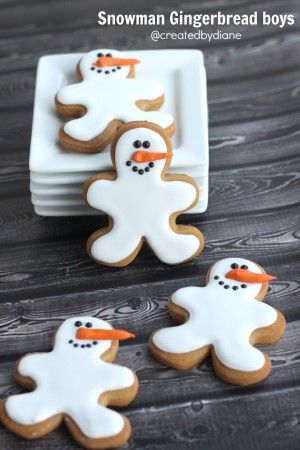 Cookies Party, Snowman Craft, Snowman Cookies, Ginger Bread Cookies Recipe, Cookie Party, Xmas Cookies, Christmas Cooking, Cookie Exchange, Gingerbread Houses