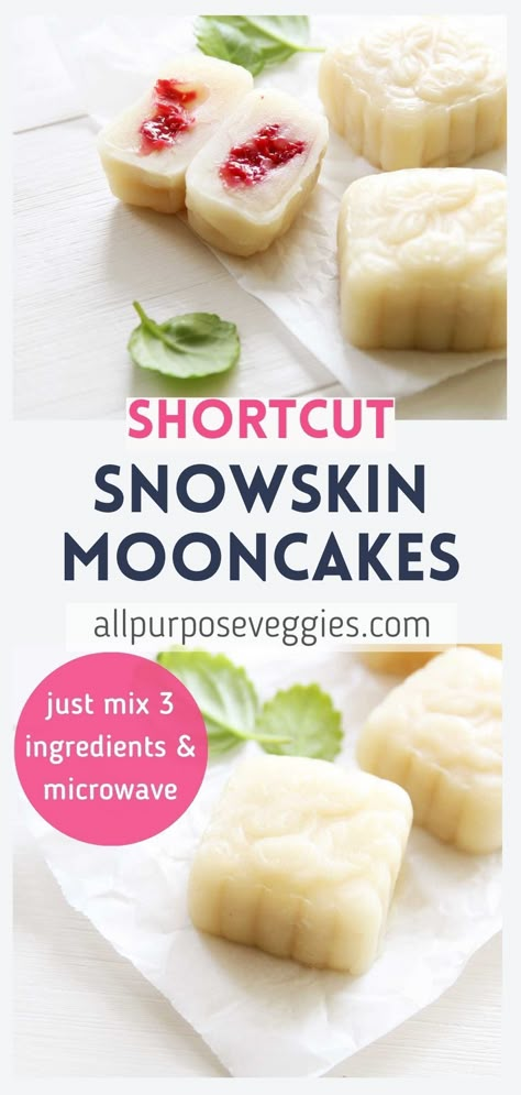 Easy Moon Cake Recipe, Snowskin Mooncake Filling, Gluten Free Mooncake Recipe, Easy Mooncake Recipes, Gluten Free Rice Flour Recipes, Gluten Free Moon Cakes, Rice Flower Recipes, Vegan Moon Cake, Snowskin Mooncake Recipe