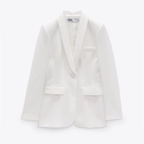 ZARA - Blazer with Tuxedo Collar Kate Middleton Latest, Tuxedo Collar, Preppy Business Casual, Cut Blazer, Summer Blazer, Preppy Business, Dinner Jacket, Tuxedo Blazer, Zara Blazer