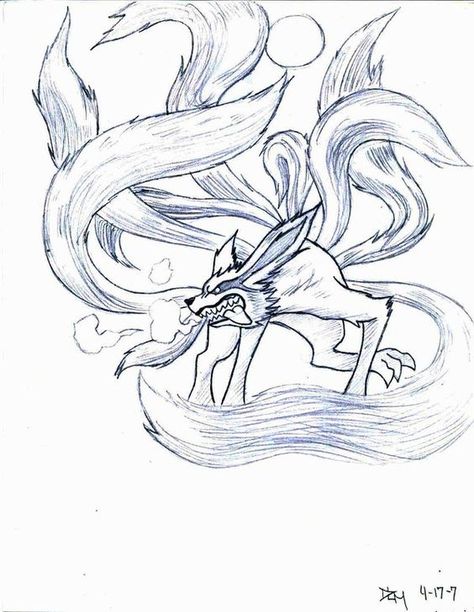 Nine Tail demon fox by novedlove Fox Coloring Pages, 9 Tailed Fox, Red Dead Redemption Art, Fox Artwork, Naruto Sketch Drawing, Naruto Tattoo, Itachi Uchiha Art, Naruto And Sasuke Wallpaper, Naruto Sketch