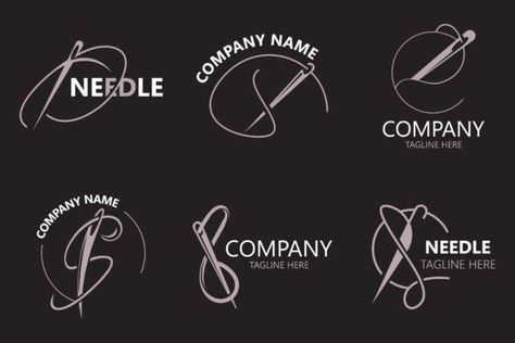 Needle and Thread Sewing Tailor Logo wordpressdesign #logostudio #pinterestlogo #retrologo💫 Sewing Logo Design Ideas Branding, Needle And Thread Logo, Fabric Logo Design, Tailoring Logo Design Ideas, Tailor Logo Design, Sewing Logo Design, Tailor Logo, Logo Design Mockup, Sewing Logo