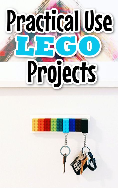 Practical Lego Builds, Lego Home Decor Diy, Lego Magnets Diy, Useful Lego Ideas, Lego Creations For Adults, Lego Projects For Adults, Lego Crafts To Sell, Lego Repurpose Upcycling, Diy Lego Key Holder