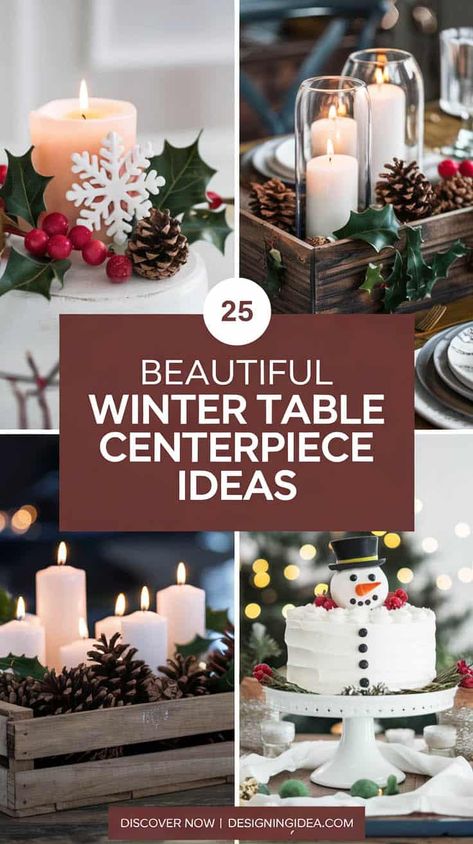 Winter table centerpiece ideas gallery image Organic Centerpieces Simple, Tablescape With Greenery, Easy Winter Table Decorations, Farmhouse Winter Table Centerpieces, January Dough Bowl Centerpiece, Winter Tray Decor Centerpieces, Easy Winter Centerpieces For Table, Kitchen Table Winter Decor, Table Winter Decorations