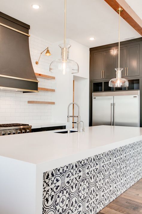 Like the accent tile on the island. Do not want a sink on the island! Kitchen Island Ideas Tile, Tile Kitchen Island Wall, Kitchen Island Stick On Tile, Tile Island Wall, Kitchen Island Accent Tile, Tile Kickboard Kitchen Island, Tile On Front Of Kitchen Island, Tile Under Island, Kitchen Island With Tiles