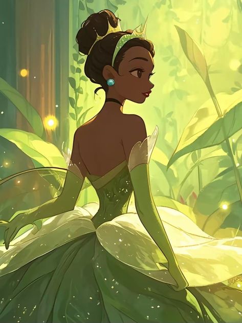 Princess And The Frog Fanart, Princess Tiana Wallpaper, Princess Tiana Art, Tiana Fanart, Frog Fanart, Tiana Art, Princess Pets, Disney Princess Pets, Disney Tiana