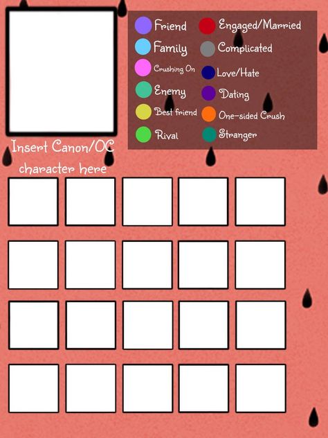 30 Day Art Challenge, Oc Template, Relationship Chart, Funny Charts, Character Sheet Template, Art Style Challenge, Oc Challenge, Drawing Ideas List, Challenges To Do