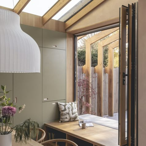 South London Victorian Extension - ANOTHER COUNTRY Box Window Seat, Victorian Extension, Rear Extension Ideas, Kitchen Bay Window, Single Storey Extension, Indoor Courtyard, Bay Window Seat, Sunroom Designs, Another Country