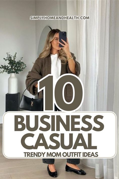 10 Clothing Items every mom needs to own for when she needs to create business casual outfits. Leggings Outfit For Work Offices, Business Casual Outfit Ideas, Stylish Mom Outfits, Legging Outfit, Trendy Mom Outfits, Outfit For Work, Create Business, Business Casual Outfit, Mom Needs