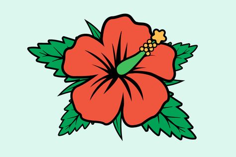 Gumamela Flower Tattoo, Gumamela Flower, Chinese Hibiscus, Hibiscus Flower Drawing, Flower Tattoo Stencils, Hawaiian Hibiscus, Flower Stencil, Plant Drawing, Flower Tattoo Designs