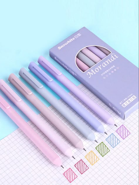 Aesthetic Gel Pens, Cute Gel Pens, Cute Stationery Supplies, Cute Art Supplies, Pastel Pens, Nice Pens, Aesthetic Pens, Cool Pens, Colorful Pens