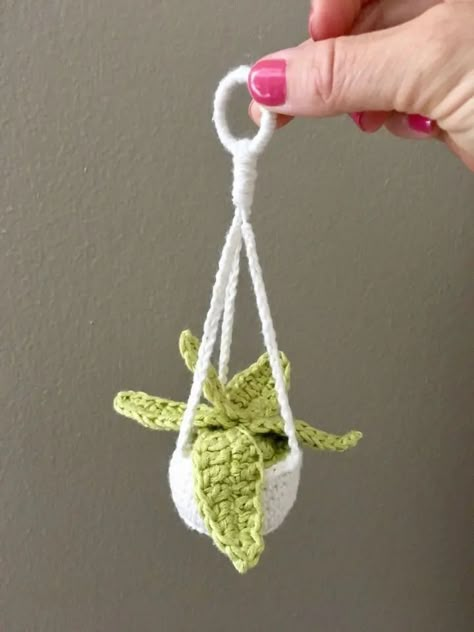 Mini Plant Hanger, Crochet Succulent, Crochet Plant Hanger, Mini Plant, Crochet Cactus, Mode Crochet, Hanger Design, Crochet Plant, Fun Crochet Projects