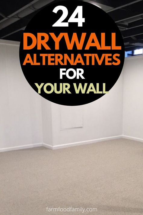 With many flaws that these construction materials come with, many people are left with no choice but to consider alternatives. Whether you're building a new home or remodeling, you want something that won't have drywall defects. Unfinished Basement Walls, Alternatives To Drywall, Ceiling Alternatives, Concrete Basement Walls, Sheet Rock Walls, Hanging Drywall, Drywall Finishing, Drywall Ceiling, Cinder Block Walls