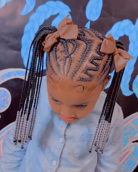 Ronessa Alford - back to school hair inspo 😌✏️📚 . Cute Vacation Hairstyles, Girls Braided Hairstyles, Girls Cornrow Hairstyles, Braided Hairstyles Kids, Girls Braided Hairstyles Kids, Bead Styles, Toddler Braided Hairstyles, Kids Style Hair, Black Kids Braids Hairstyles