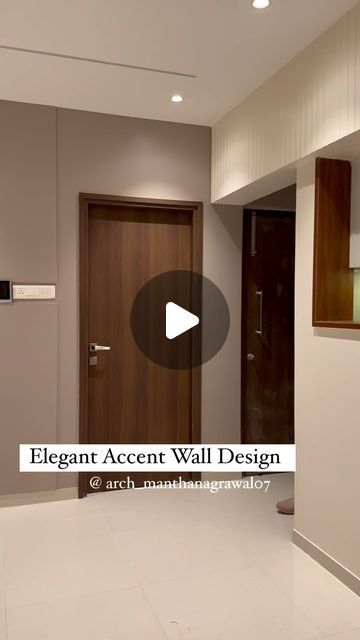 Main Wall Design Entrance, Tv Unit Beside Main Door, Main Entrance Wall Design, Latest Main Door Design Entrance, Elegant Accent Wall, Accent Wall Design, Entrance Ways, Main Door Design, Bedroom Bed Design