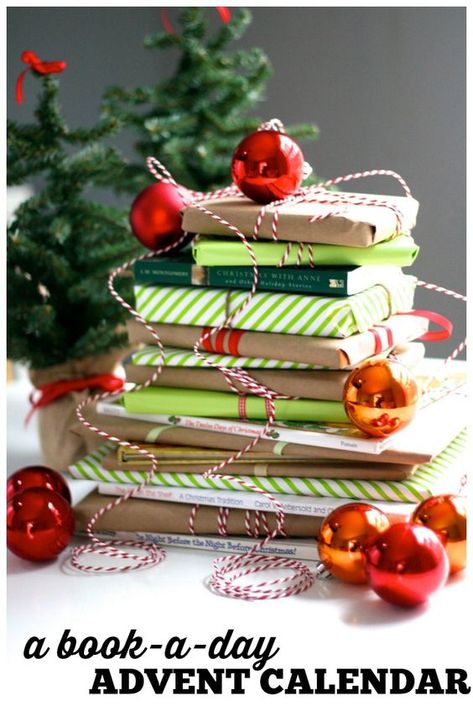 A very bookish Christmas countdown, using your family's favorite holiday books. An inexpensive and meaningful way to wait for Christmas. Book Advent Calendar, Cool Advent Calendars, Bookish Christmas, Dollar Diy, Advent Ideas, Advent Christmas, Usborne Books, Advent Calendars For Kids, Diy Advent Calendar