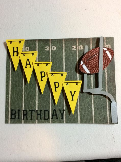 Diy Football Birthday Cards, Football Birthday Card Ideas, Football Card Ideas, Football Cards Handmade, Bookmarks Ideas, Camera Images, Man Cards, Sports Theme Birthday, Football Boyfriend