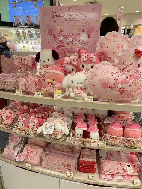 Sanrio Pillow, Sanrio Heart, Sanrio Shop, Sanrio Aesthetic, Japan Vacation, Melody Hello Kitty, My Melody Kuromi, Japan Aesthetic, Hello Kitty My Melody