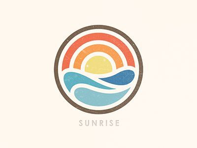 Sunrise Logo, Logo Personal, Logos Retro, Inspiration Logo Design, Logo Retro, Yoga Logo, Logos Ideas, Logo Luxury, 카드 디자인