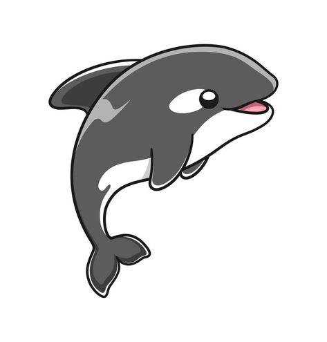 Cute Orca Cartoon, Orca Cartoons, Orca Drawing Easy, Cute Orca Drawing, Orca Doodle, Orca Clipart, Orca Whale Drawing, Whale Cartoon Drawing, Cartoon Orca