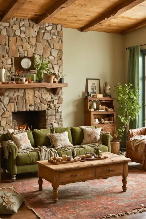 Green Couch Living Room Ideas, Living Room Design Green, Green Couch Living Room, Green Sofa Living Room, Couch Living Room Ideas, Living Room Decoration Ideas, Living Aesthetic, Green Living Room Decor, Design On A Budget