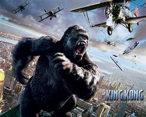 Peter Jackson's King Kong....great at times, and disappointing at times.  The fight with the 3 Tyrannosaurs was classic!