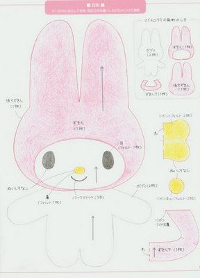 Moldes. | soniapatch | Flickr Plushies Diy, Felt Plushie, Felt Toys Patterns, Sewing Templates, Hello Kitty Crafts, Melody Hello Kitty, Animal Sewing Patterns, Plushie Patterns, Hello Kit