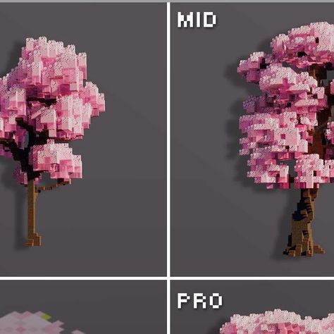 Minecraft Giant Cherry Blossom Tree, Custom Cherry Blossom Tree Minecraft, Cherry Blossom Tree Minecraft, Minecraft Cherry Blossom Tree, Minecraft Trees Design, Play Bakery, Minecraft Tree, Cherry Trees, Minecraft Inspo