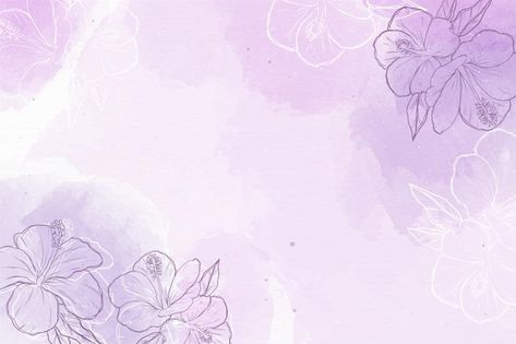 Watercolor background with hand-drawn el... | Free Vector #Freepik #freevector #background #watercolor #floral #flower Purple Watercolor Background, Floral Watercolor Background, Background Powerpoint, Powerpoint Background Design, Spring Background, Background Watercolor, Hand Drawn Flowers, Pastel Background, Free Graphics