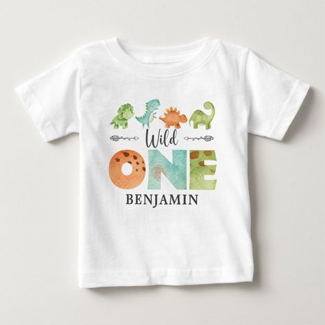 Jungle 1st Birthday, Wild One 1st Birthday, Jungle Theme Birthday, Dino Birthday Party, Dinosaur First Birthday, Birthday Gold, 1st Birthday Shirts, Dino Birthday, Cadeau Photo