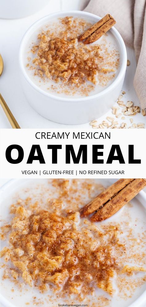 Mexican Oatmeal, Vegan Breakfasts, Healthy Food Menu, Plant Milk, Healthy Mexican, Gluten Free Recipes For Breakfast, Lost 100 Pounds, Oatmeal Recipe, Healthy Food Facts