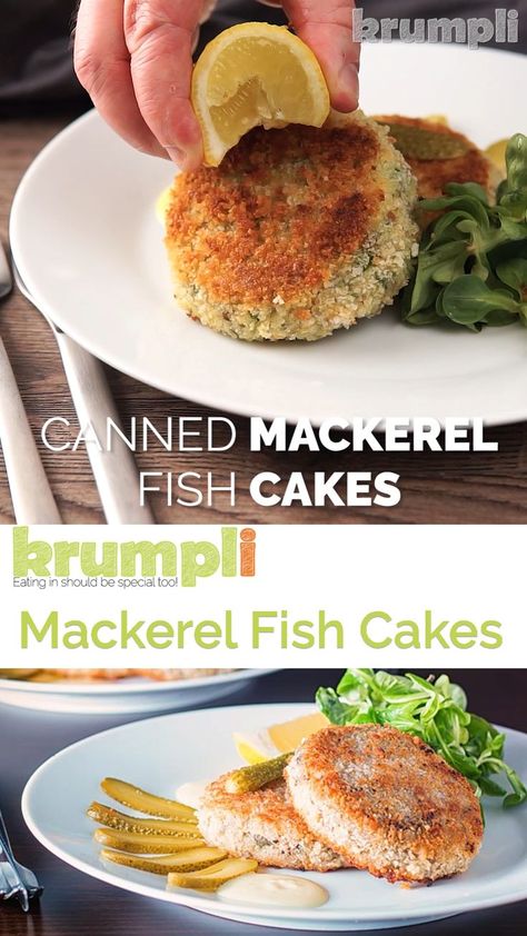 Canned or Tinned Mackerel is at the heart of these seriously indulgent and insanely recipe. Forget the nasty 'industrial' fish cakes of your youth these are sublime and so very simple!  Cooked in under an hour these make a easy week night meal. Tinned Mackerel, Fish Kofta, Canned Mackerel Recipes, Mackerel Patties, Canned Mackerel, Fish Cakes Recipe, Sea Foods, Canned Fish, Sardine Recipes