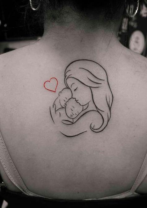 Gemelos Mom Baby Tattoo, Mutterschaft Tattoos, Traditional Heart Tattoos, Motherhood Tattoos, Mom Heart Tattoo, Twin Tattoos, Baby Tattoo Designs, Mom Tattoo Designs, Mommy Tattoos