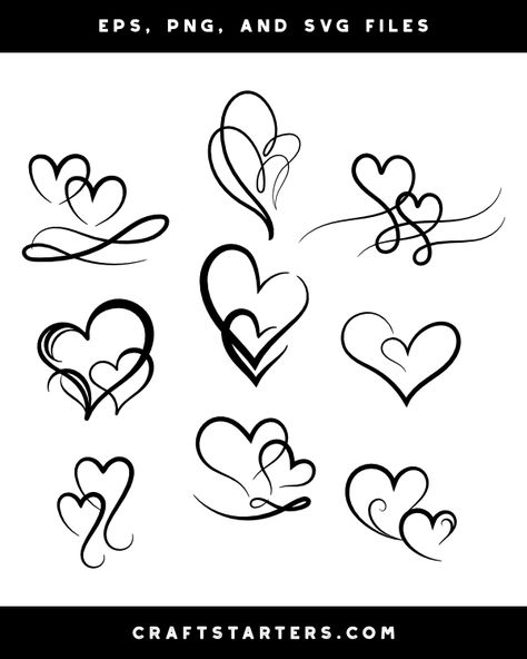 2 Hearts Drawing, Double Heart Drawing, Cool Heart Drawings, Double Heart Tattoo, Save Me Tattoo, Heart Vector Design, Two Hearts Together, Hearts Drawing, Heart Line Art