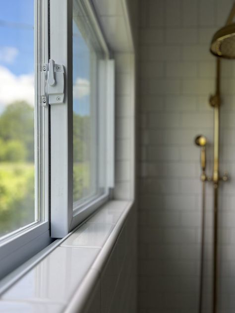 How To Waterproof A Shower Window, Shower With Window Remodel, Bathroom With Window In Shower Ideas, Window In Shower Ideas, Shower With Window, Shower Windows, Shower Windows Ideas, Bathroom Windows In Shower, Shower Privacy