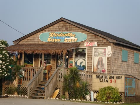 Rodanthe Surf Shop Beach Local Aesthetic, Surf Town Aesthetic, Old Beach Town Aesthetic, Outer Banks Visualization, Coastal Beach Town Aesthetic, Friend Vacation, Surf Shack, Dream Beach, Surf Shop