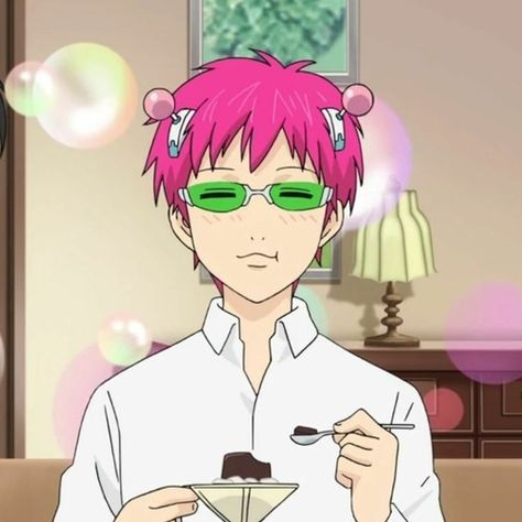 Saiki Kusuo and his Coffee Jelly Saiki Kusuo, Celebrities, Green, Hair, Pink