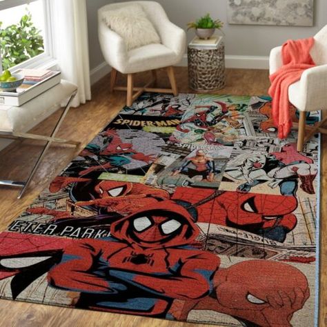 Size: Small (3ft X 5ft) Superhero Spiderman, Christmas Rugs, Marvel Superhero, Living Room Area Rugs, Exquisite Rugs, Carpet Flooring, Floor Decor, My New Room, Living Room Carpet