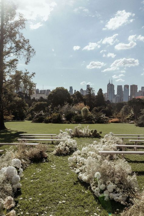 Australian entrepreneur Gretta van Riel's classic wedding Botanical Photoshoot, Leaning Art, Floral Aisle, Liz Martinez Bridal, Bridal Skin, Classic White Wedding, Bridal Alterations, Aisle Flowers, Flower Installation