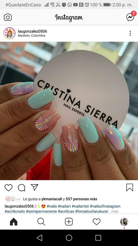 Marbella Nails, Key West Nails, Tropical Nails Design, Cruise Nails Designs, Spring Nails 2023, Easy Nail Art Designs, Summer Gel Nails, Dope Nail Designs, Simple Nail Art Designs