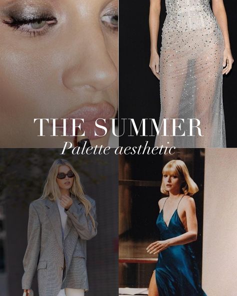 Summer Palette Aesthetic Mood Board 🤍 . #coloranalysis #colouranalysis #summerpalette #lightsummer #truesummer #softsummer Summer Palette Outfits, Palette Aesthetic, Cool Summer Palette, Light Summer Color Palette, Soft Summer Palette, Summer Palette, Colour Analysis, True Summer, Vintage Dance