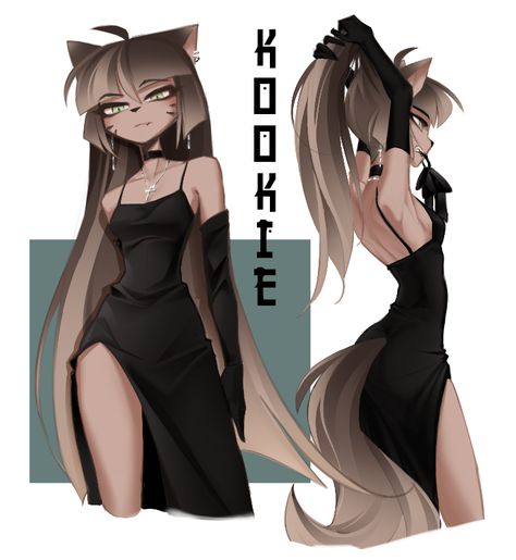 Kookie is my OC/sona ^-^ Fictional Drawings, Fem Oc, Cat Oc, Character Reference, Poses References, Beautiful Dark Art, My Oc, Anime Character Drawing, Cute Art Styles