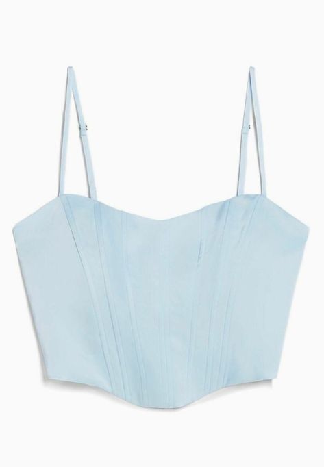 Top Light, Corset Top, Crop Top, Light Blue, Blue