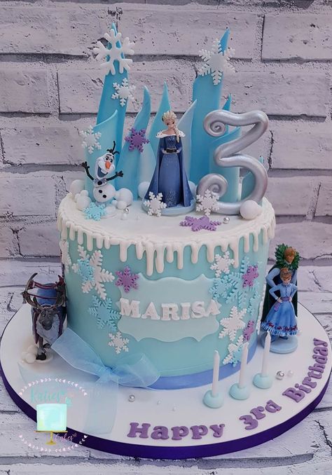 Elsa Frozen Birthday Cake, Frozen 3rd Birthday Cake, Frozen Cake Ideas Birthdays, Frozen Birthday Cake Ideas, Frozen Cake Ideas, Frozen Cake Designs, Anna Birthday Cake, Frozen First Birthday, Frozen 3rd Birthday